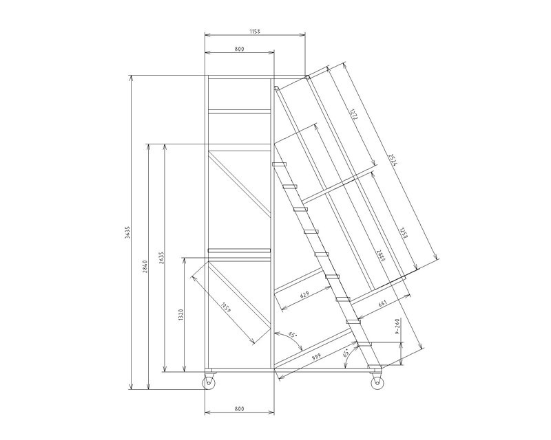 鋁型材移動登高梯